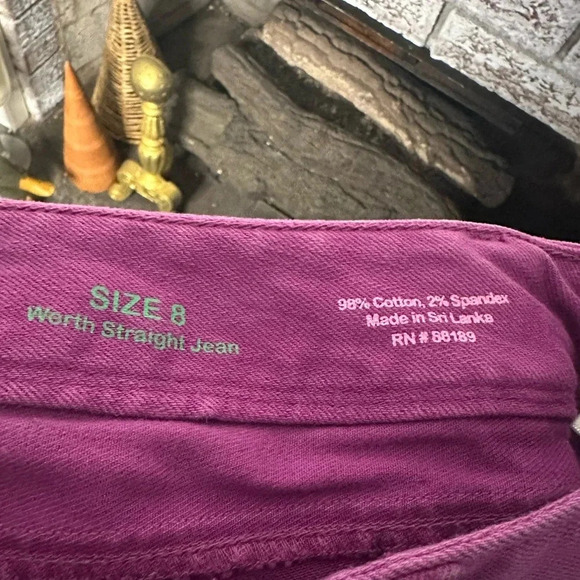 Lilly Pulitzer Worth Straight Leg Jean in magenta size 8 - Picture 3 of 4